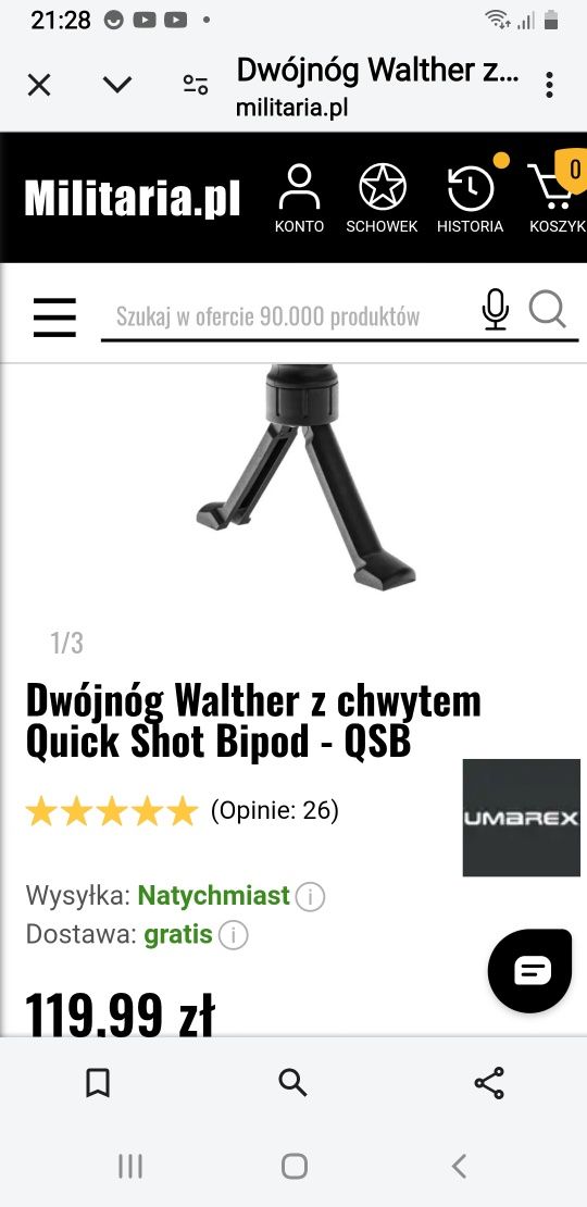 BIPOD Quick Shot-QSB cena 80
