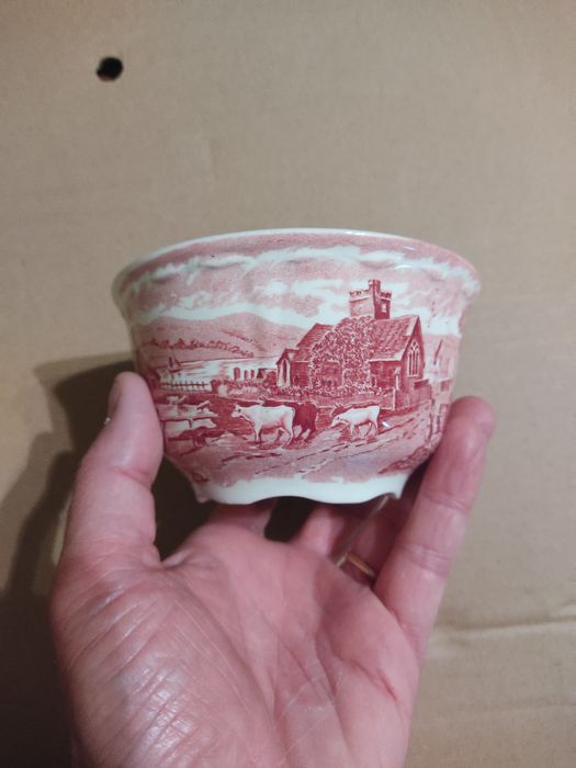 Prato e tigela da Palissy Poterry England, 1946