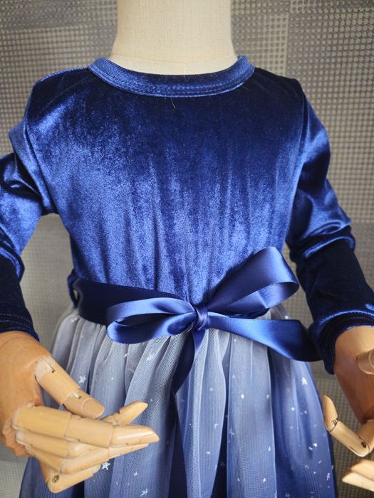 Дитяча сукня різдвяна червона синя детское новогоднее платье  3 4 5 6