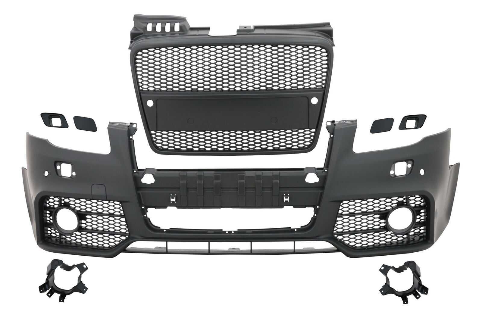 Para-choque frontal grelha preta para Audi A4 B7 2004 a 2008 RS4 Look