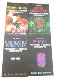 4 ksiazki Przygody w świecie minecrafta Stuart PORTAL Kraina Smoków Dz