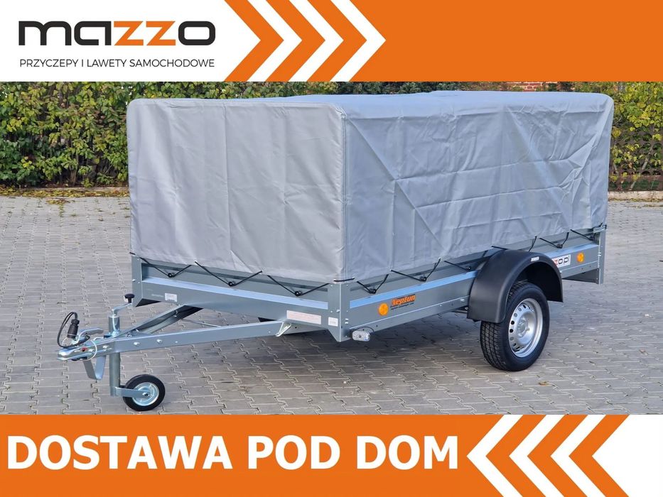 Neptun Neptun DOSTAWA Przyczepka 263x129x110cm N7-263 ptw PROMOCJA! Lekka przyczepa jednoosiowa ze stelażem i plandeką GN114  DOSTAWA! Przyczepka 263x129x110cm N7-263 ptw ZESTAW PROMOCYJNY!