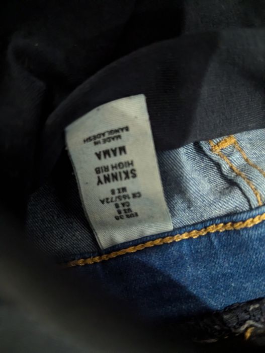 Spodnie jeansy ciążowe h&m 38 2 sztuki