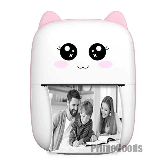 Дитячий бездротовий портативний міні принтер рожевий
