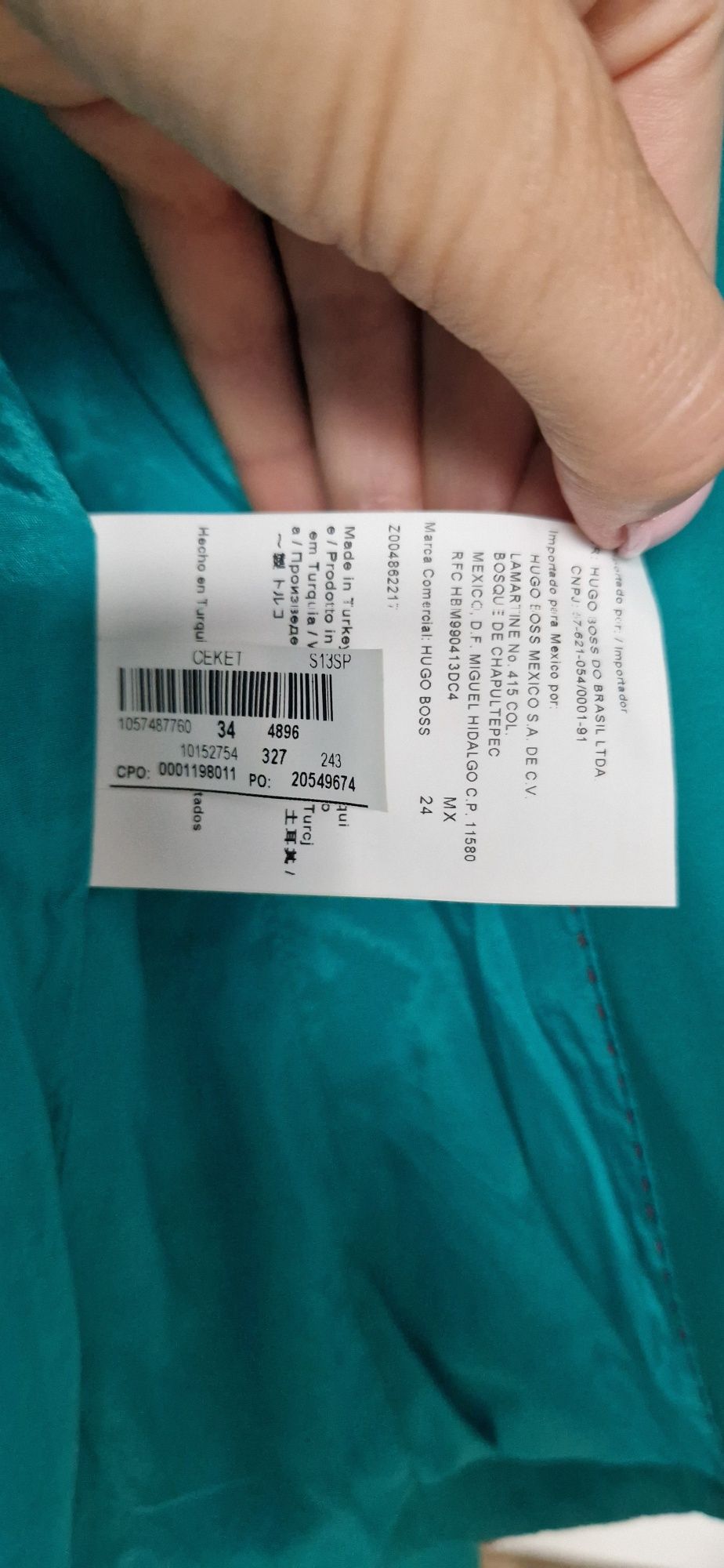 Oryginalna marynarka Hugo Boss r. 34 butelkowa zieleń glamour
