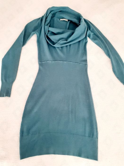 Vestido azul petróleo stefanel