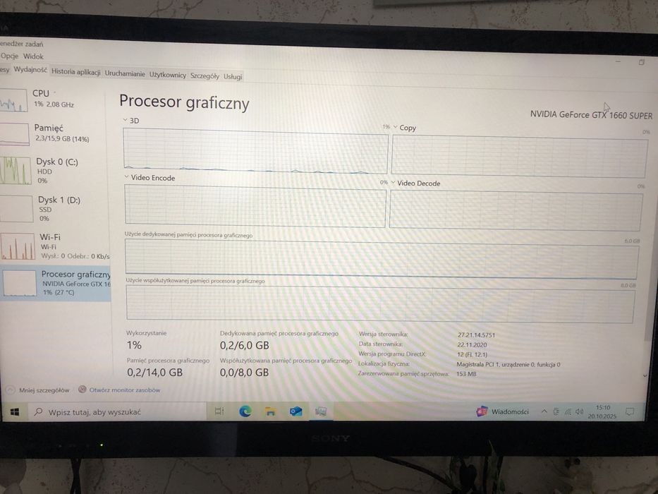 Komputer Msi Infinite S Gamingowy GTX 1660 Ram 16 Gb 1 TB i5 9 gen