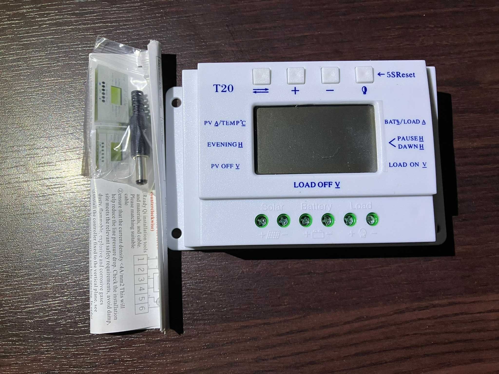 Sterownik paneli modułów fotowoltaicznych 12v/24v MPPT 20A