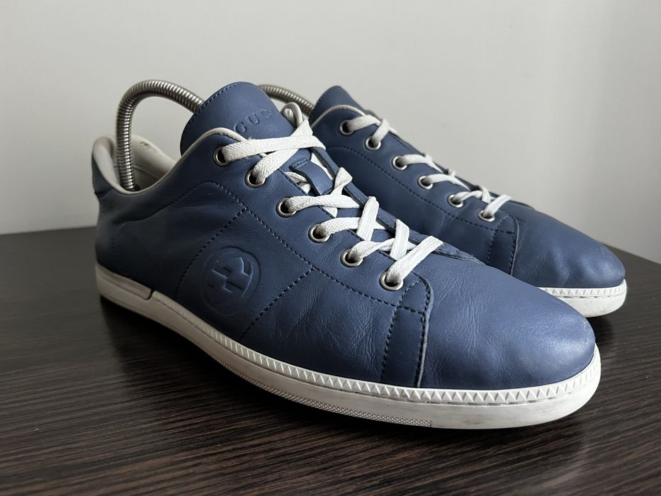 Кеди Gucci Mens Leather Running New Authentic (329843) Роз 42 на 27 см