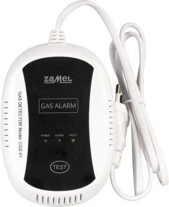 Nowy Czujnik  Sygnał Alarm gazu ziemnego LPG Zamel CGZ-01 GAZ GAS 230V