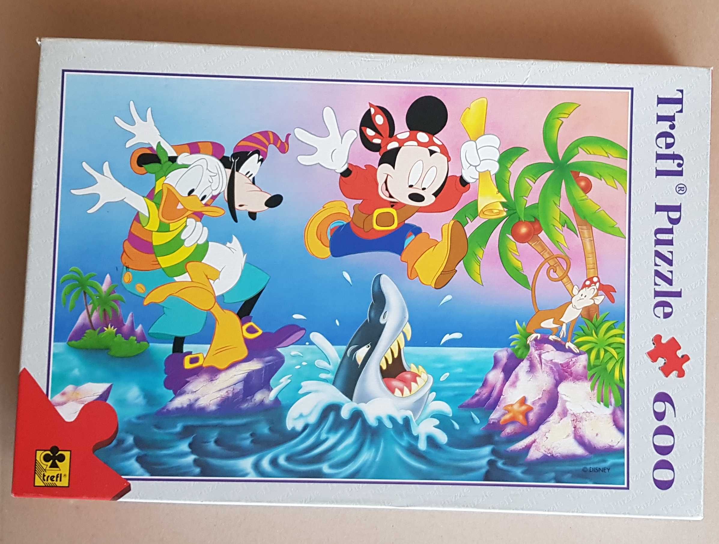 Trefl Puzzle 600 – Mickey Mouse i Piraci. Niekompletne.