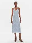 Жіночий блакитний сарафан з візерунком TONAL PETAL SLIP MIDI DS
