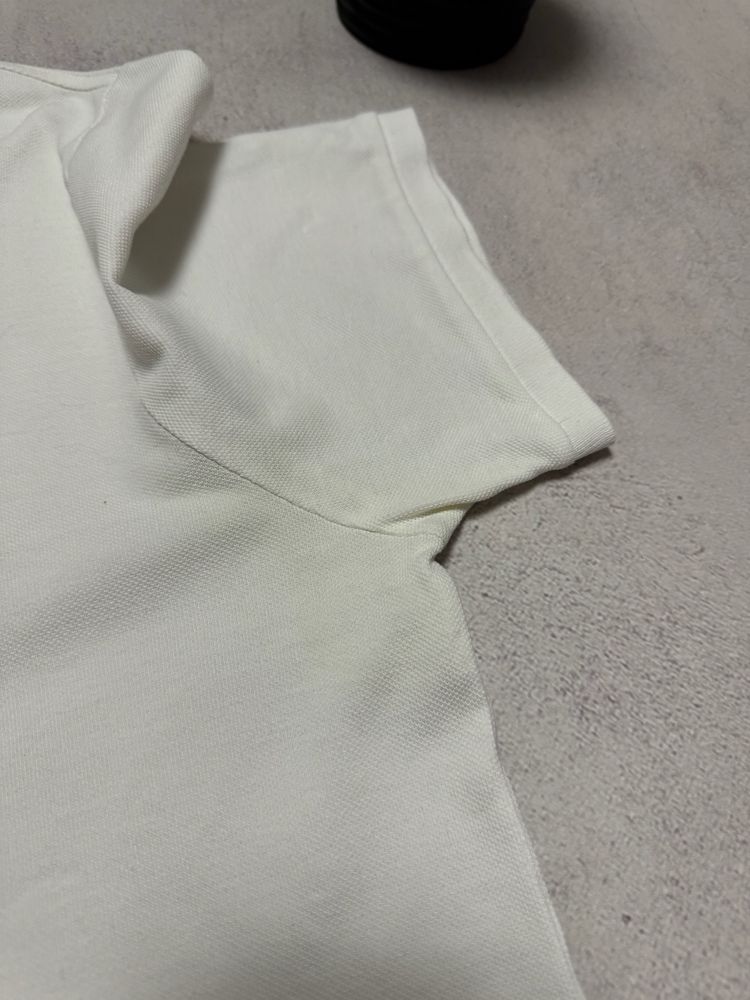 Поло футболка біла чоловіча Polo Ralph Lauren big logo оригінал