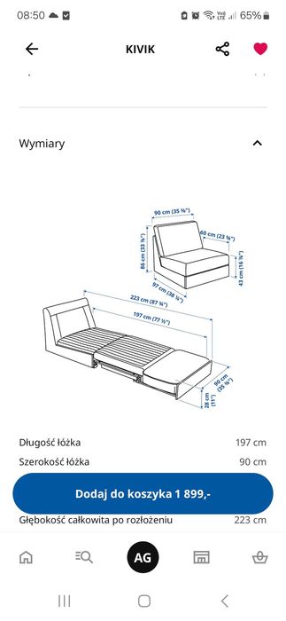 Sofa rozkładana ikea