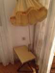 Lampa stojąca prl vintage  stolik  gazetnik