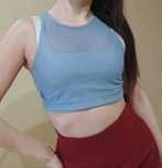 crop top sportowy sport Adidas siateczka siatka XS
