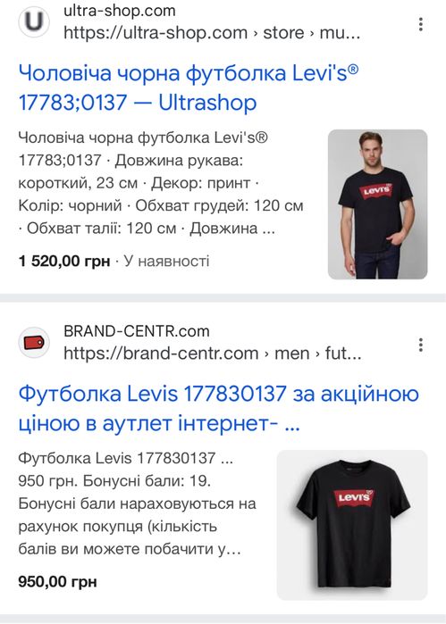 Футболка Levis оригінал. Чорна. Левайс, левіс