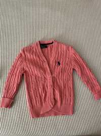 Rozowy sweterek Polo Ralph Lauren 12 miesiecy