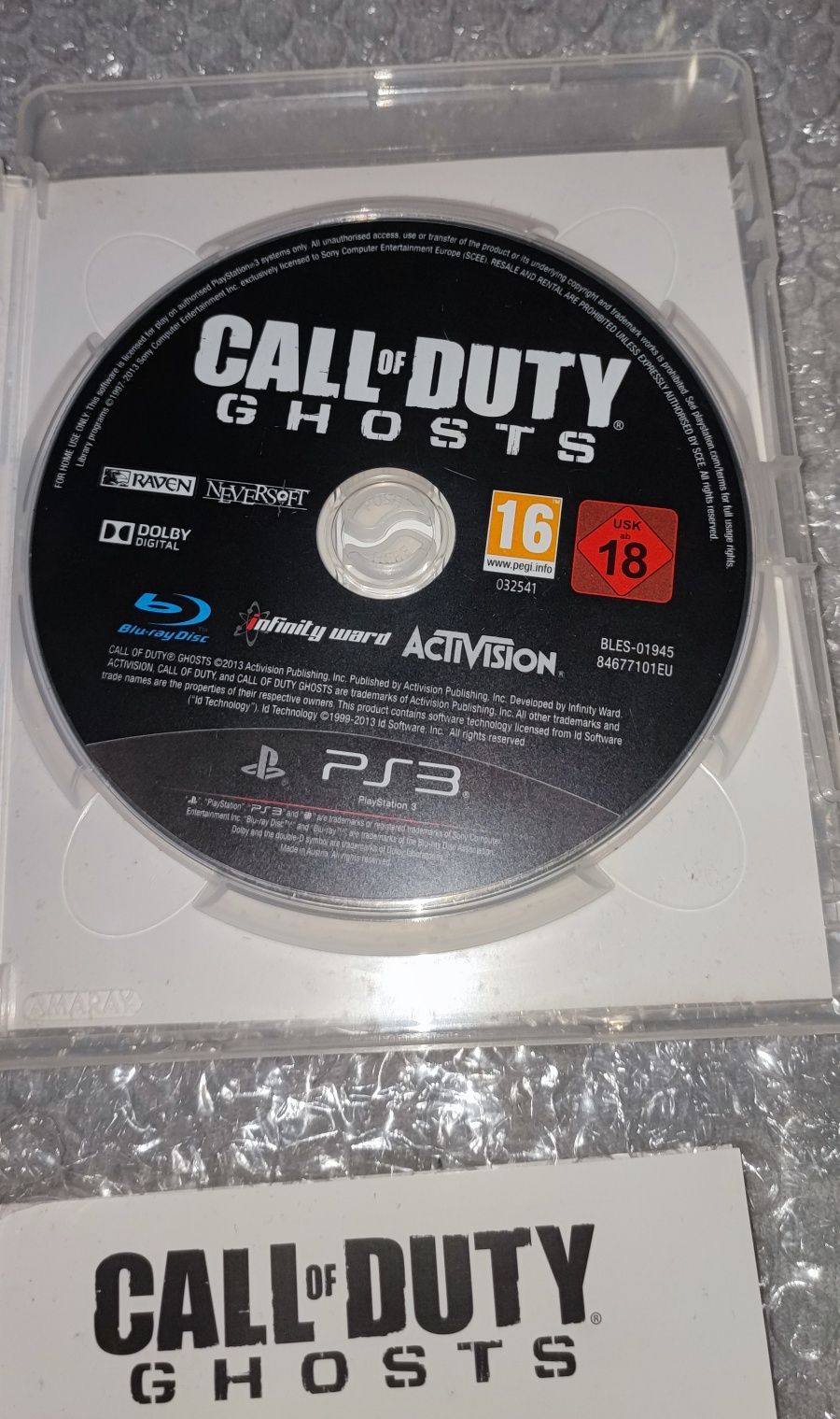 Płyta z grą  Call Of Duty GHOST Sony Playstation 3 ( original).