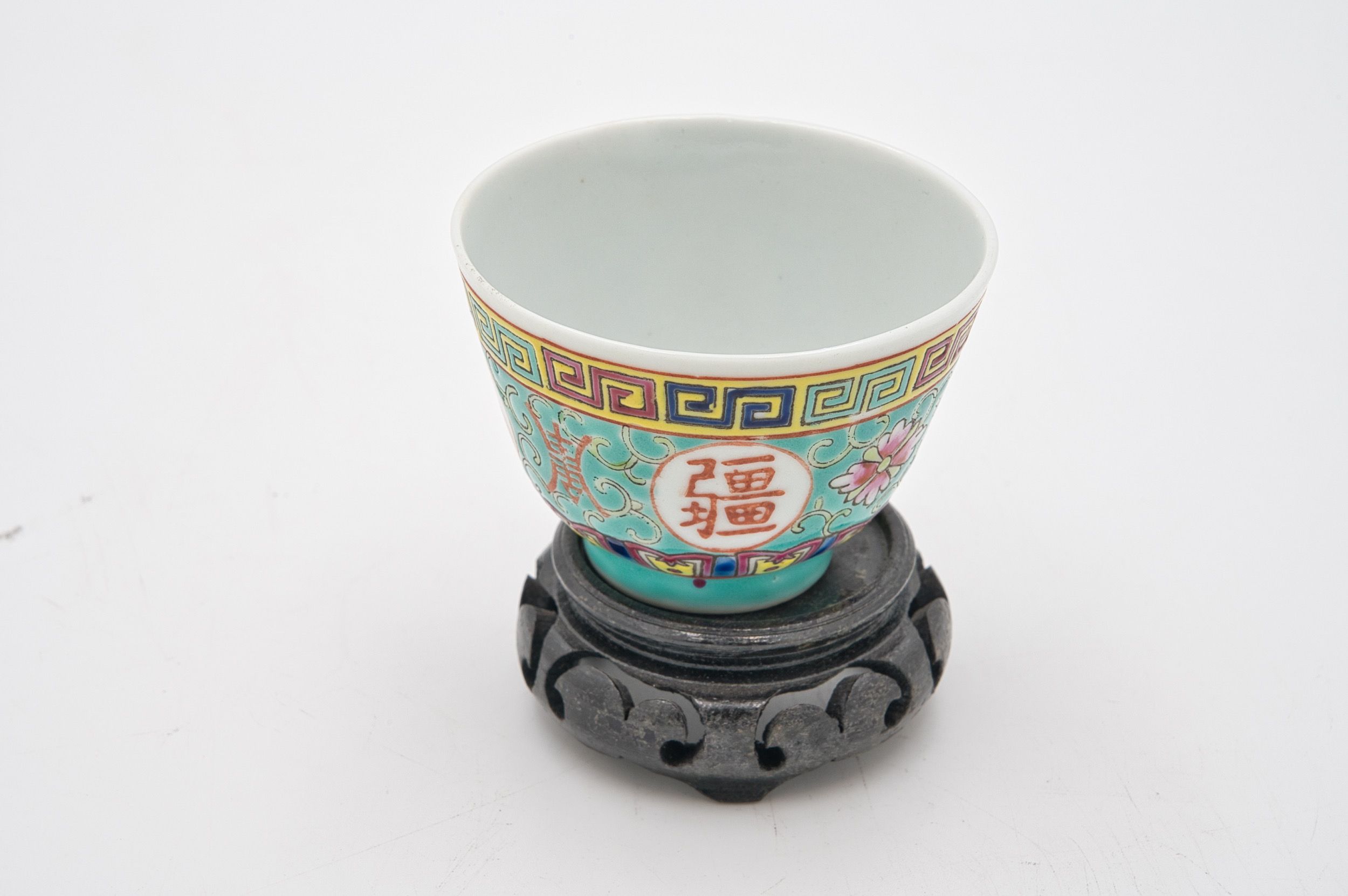 Taça com Suporte Porcelana Chinesa