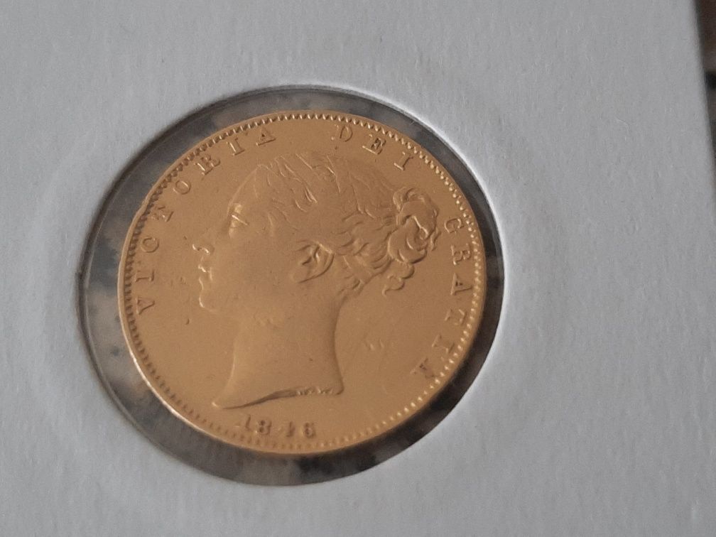 1/2 libra e 2 libras de ouro antigas sec. XIX