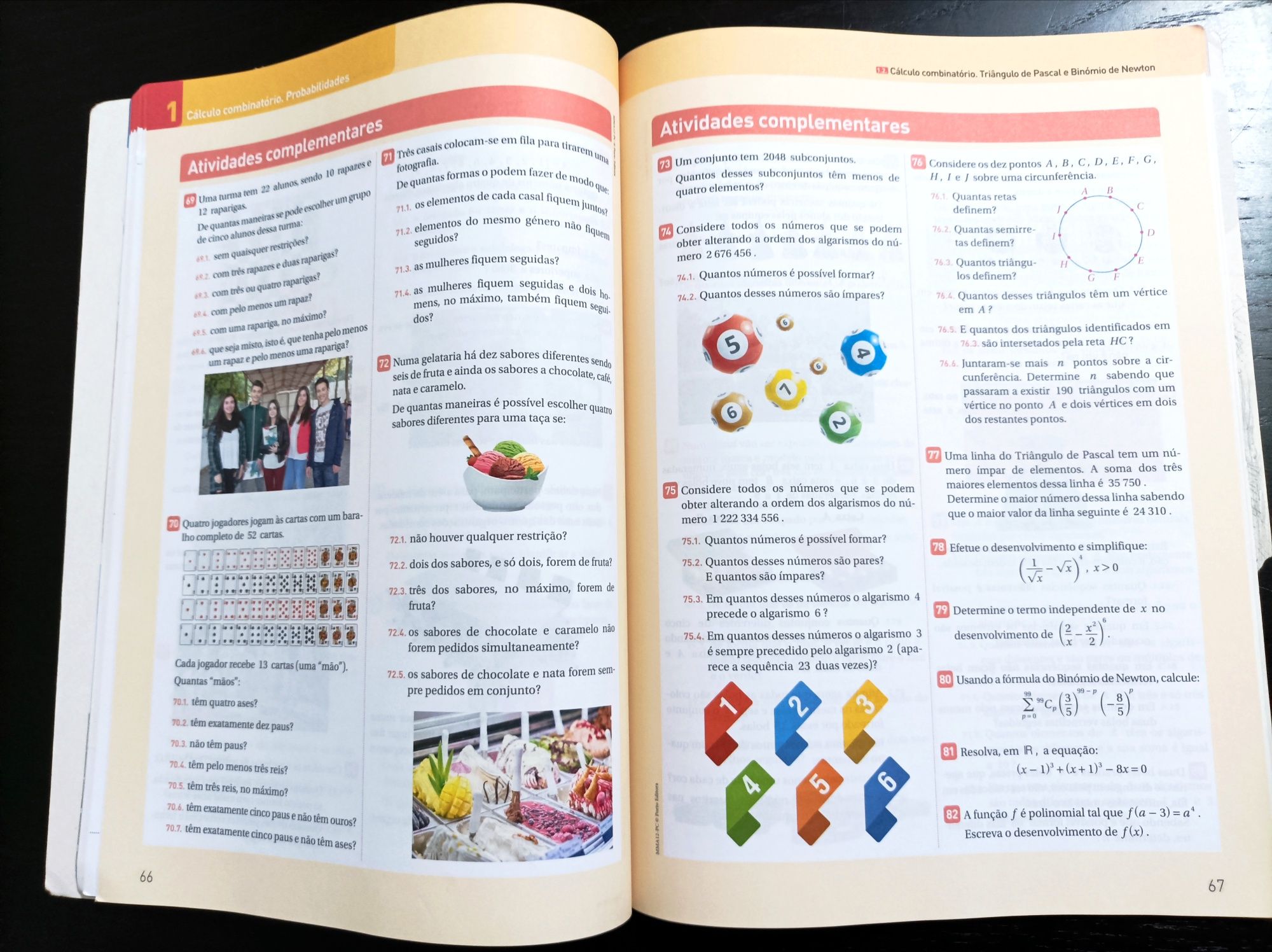 Máximo 12 - Matemática A 12° Ano - Combinatória e Probabilidades