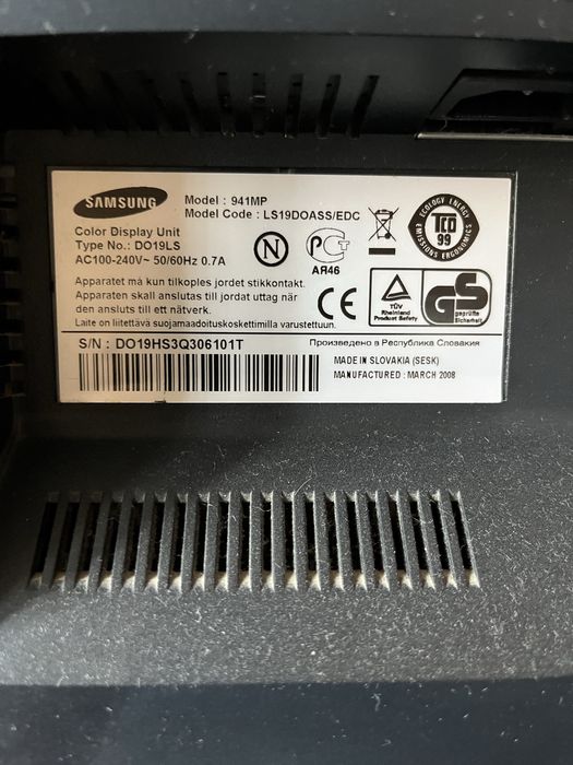 Продам монитор, Samsung SyncMaster 941mp