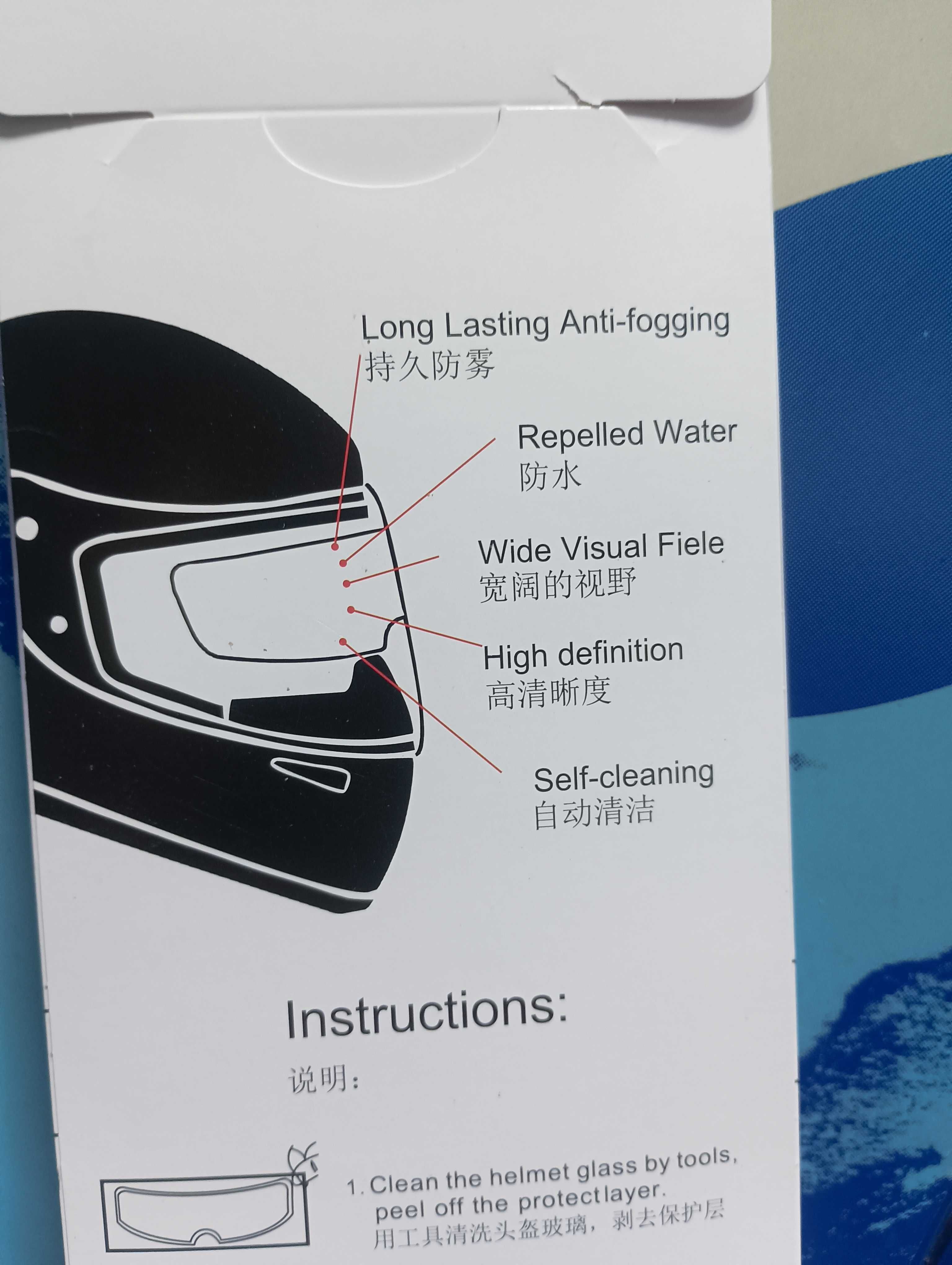 Película Anti Chuva para Capacete de Moto