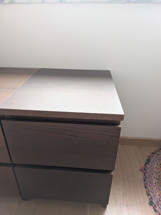 Para de Mesas de Cabeceira Modernas Castanho-Escuro IKEA MALM