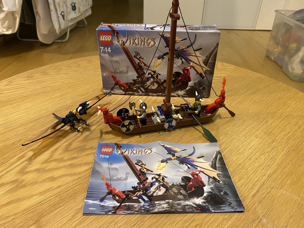 Lego Vikings 7016 wikingowie statek smok Kompletny