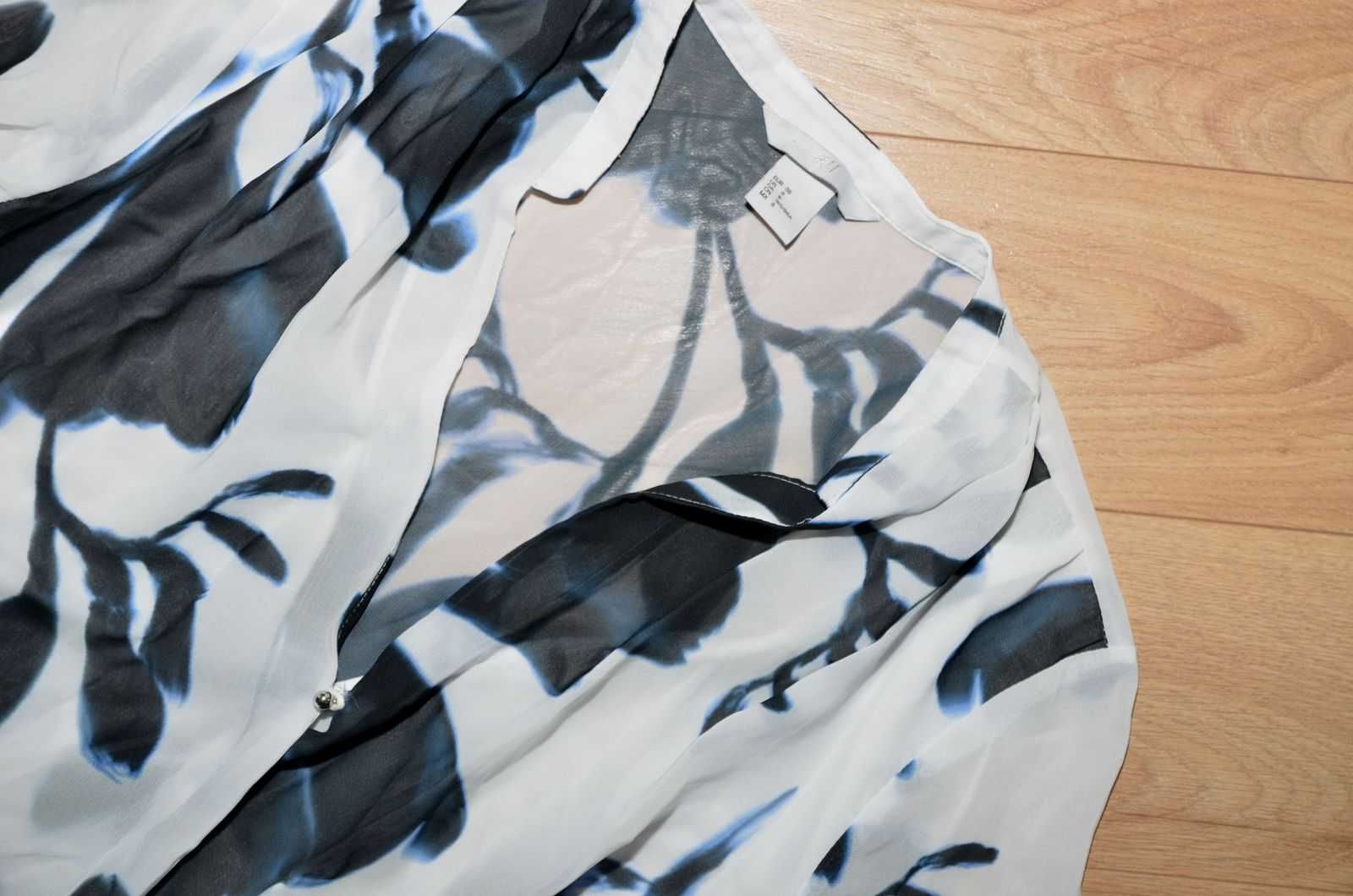 Koperta koszula bluzka w kwiaty elegancka H&M r.M r.38 jak jedwab