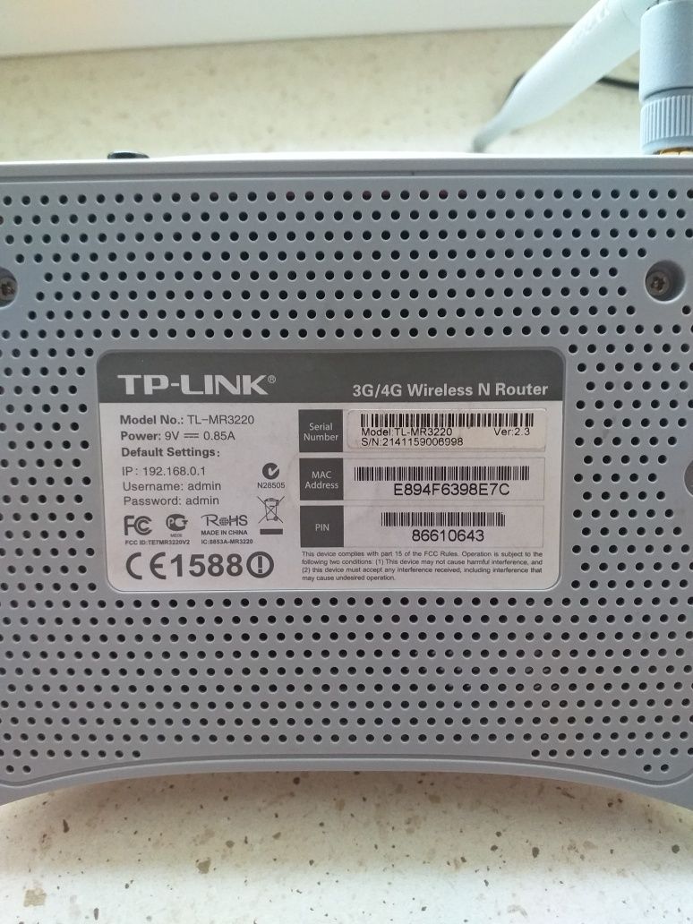 Router wi-fi TP Link MR 3220