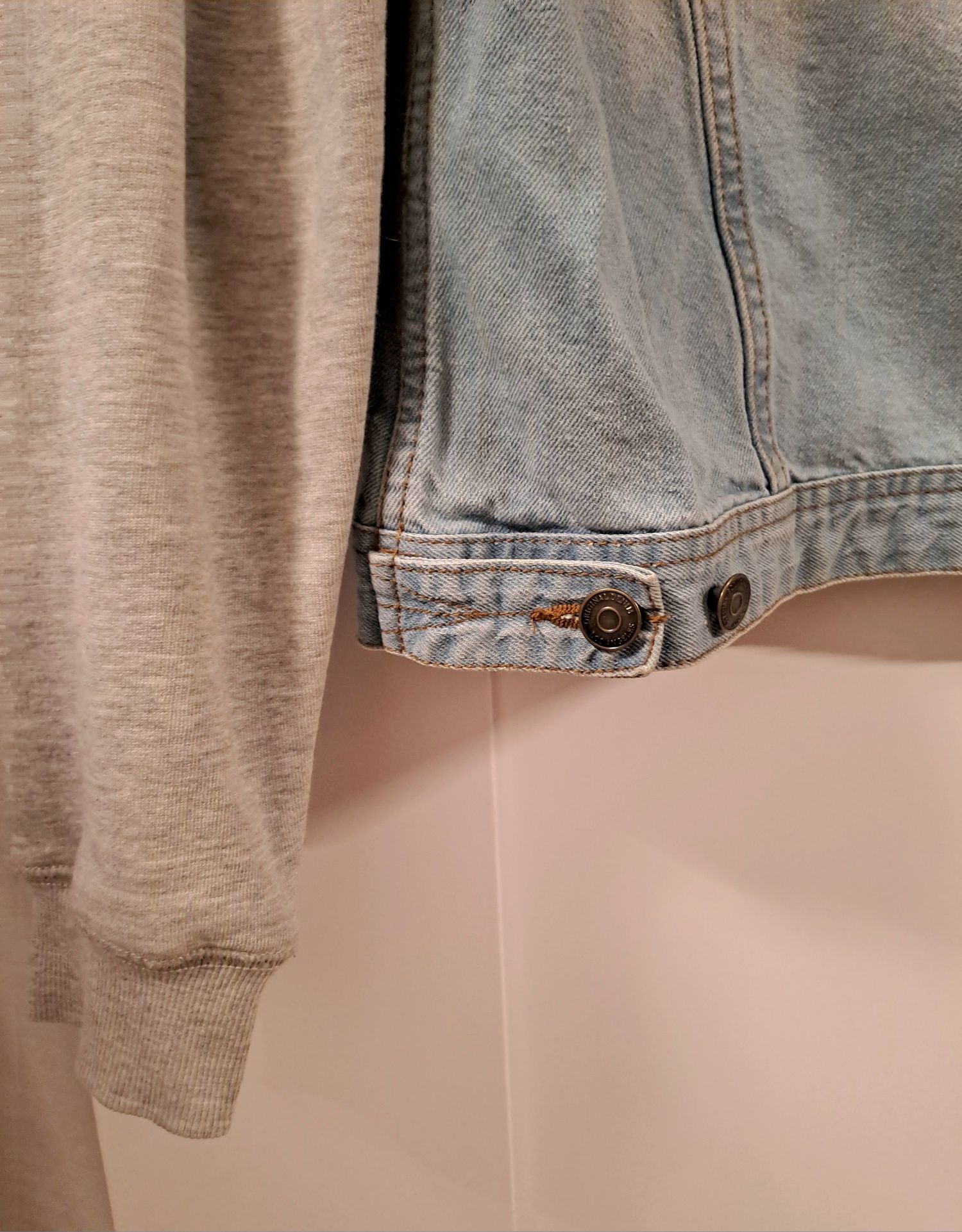 Damska bluza katana jeansowa z kapturem r.L