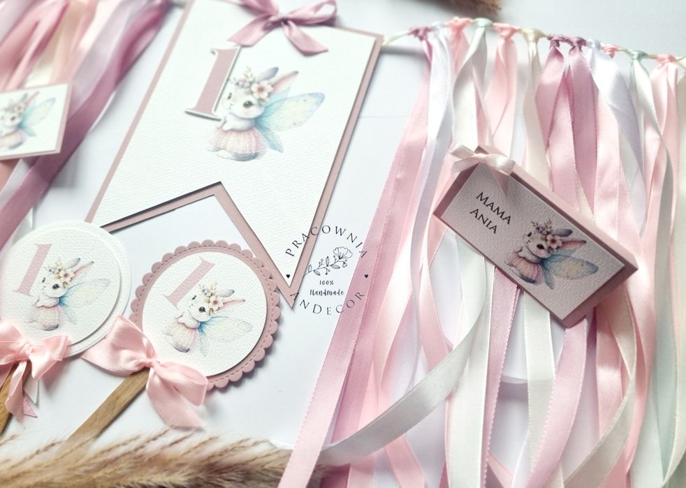 Girlanda na krzesełko roczek hand made