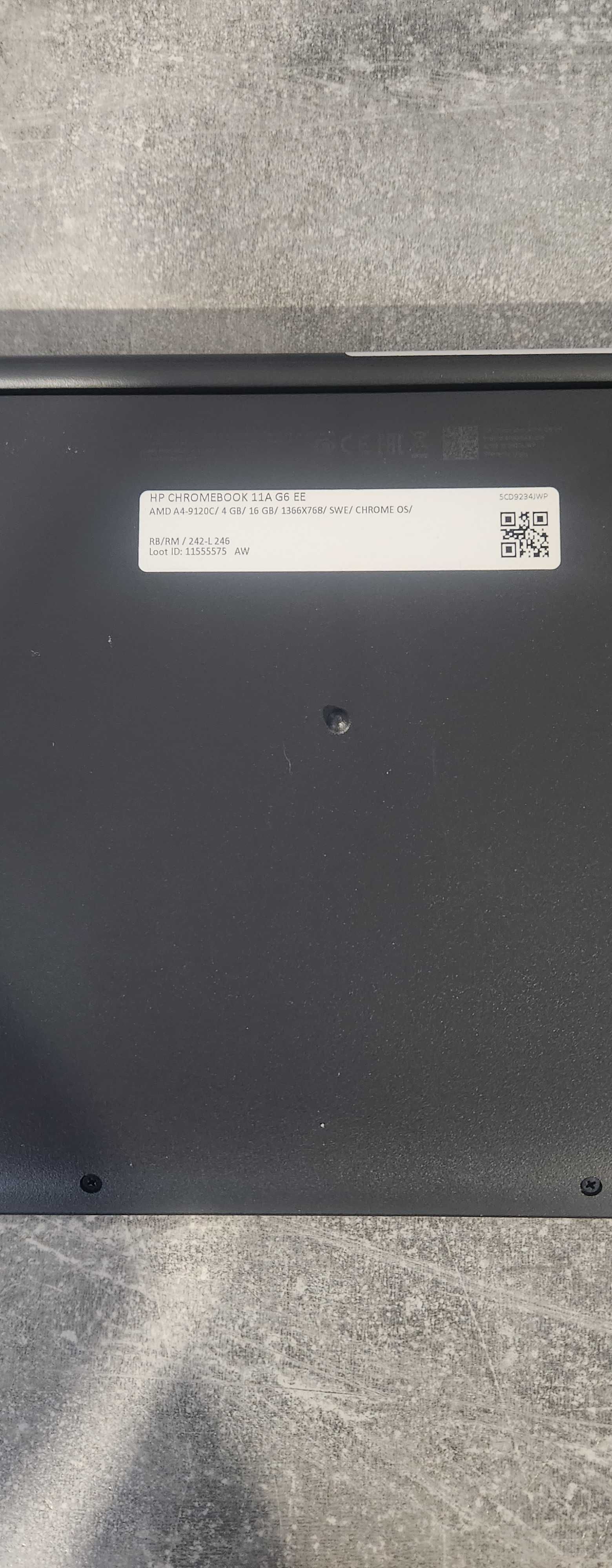 Laptot Chromebook HP 11A G6 4/16GB uszkodzony ??