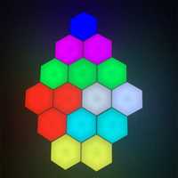 12x peças Leds hexagonais parede tipo nanoleaf