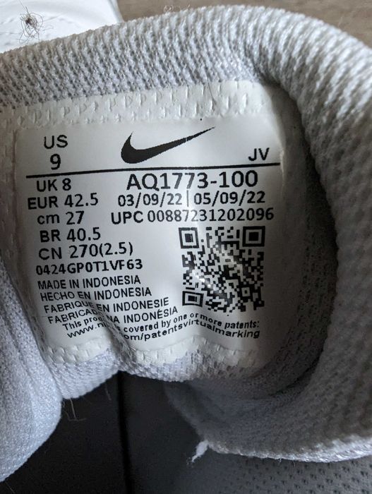 Кожаные высокие кроссовки хай топы б/у Nike Ebernon Mid 42-43р 27,5 см