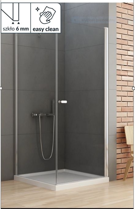 Kabina prysznicowa New Trendy New Soleo 90x110 Prostokątna Chrom