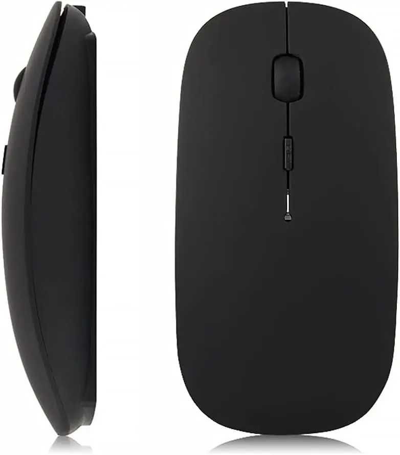 Акумуляторна комп'ютерна Bluetooth миша в стилі Apple  Черна матова
