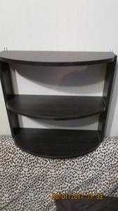 Полиця навісна настінна із ДСП Венге темний