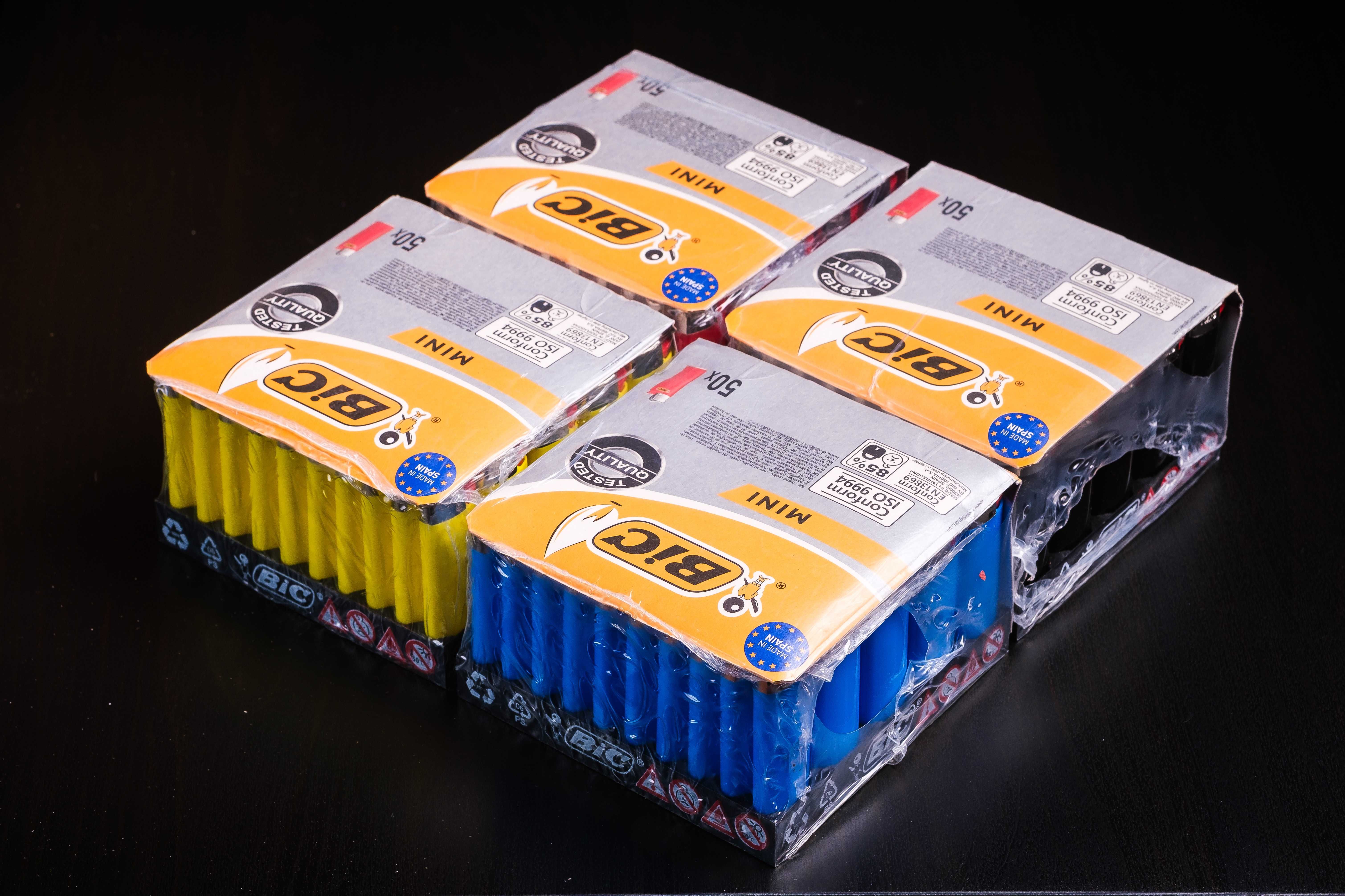 400 Isqueiros Mini Bic (4 cores)