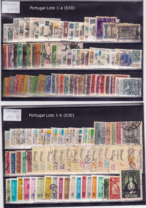 Lote de 630 Selos de Portugal