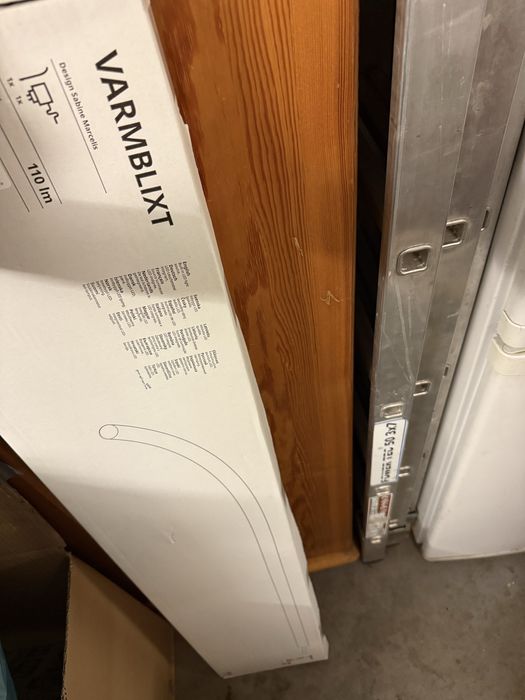 Ikea Varmblixt bordowa lampka podłużna