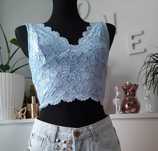 Koronkowy crop top