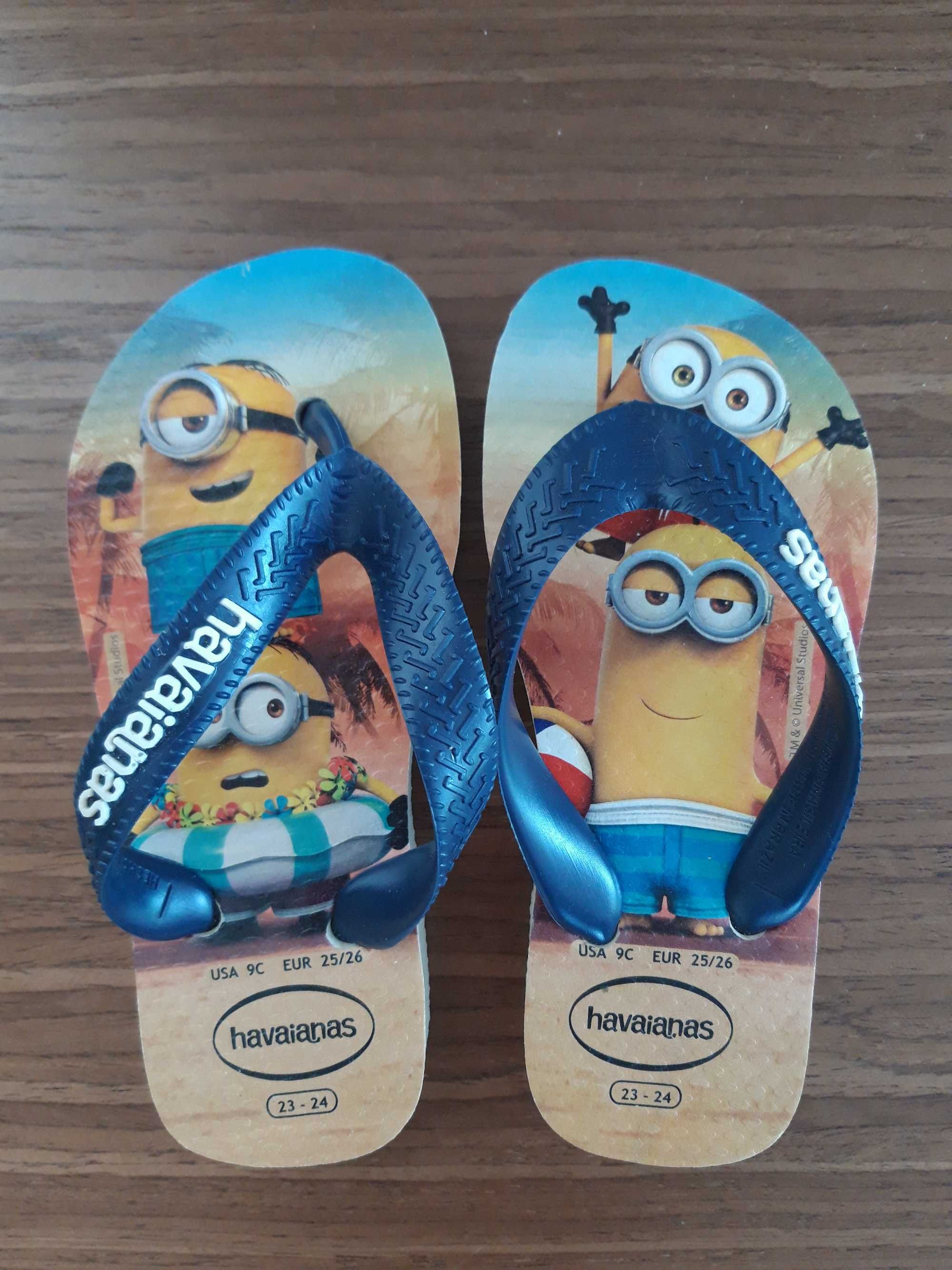 NOWE Klapki japonki Havaianas 23/24 Minionki