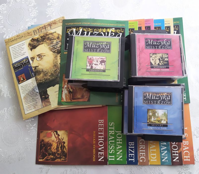 Muzyka Mistrzów  15 szt płyt  oraz  gazetki i okładki deAgostini