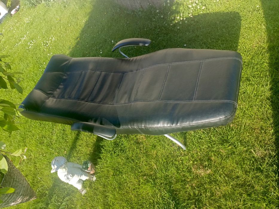Super leżak leżanka relax skóra naturalna jak Nowy na taras do pokoju