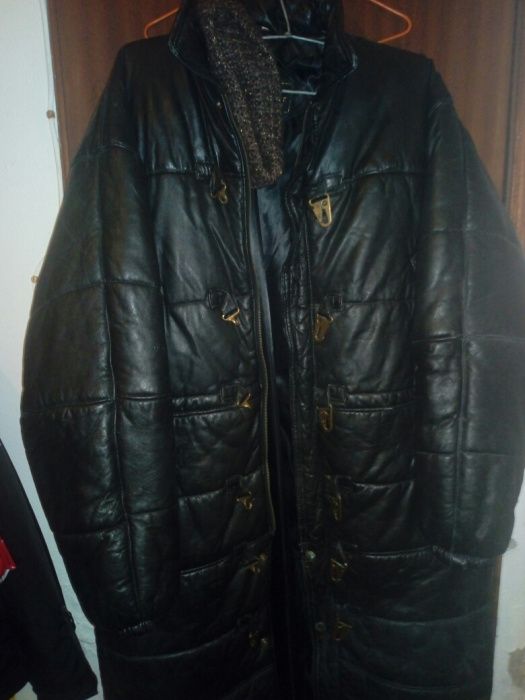 Casaco comprido de inverno em pele. ÚNICO!