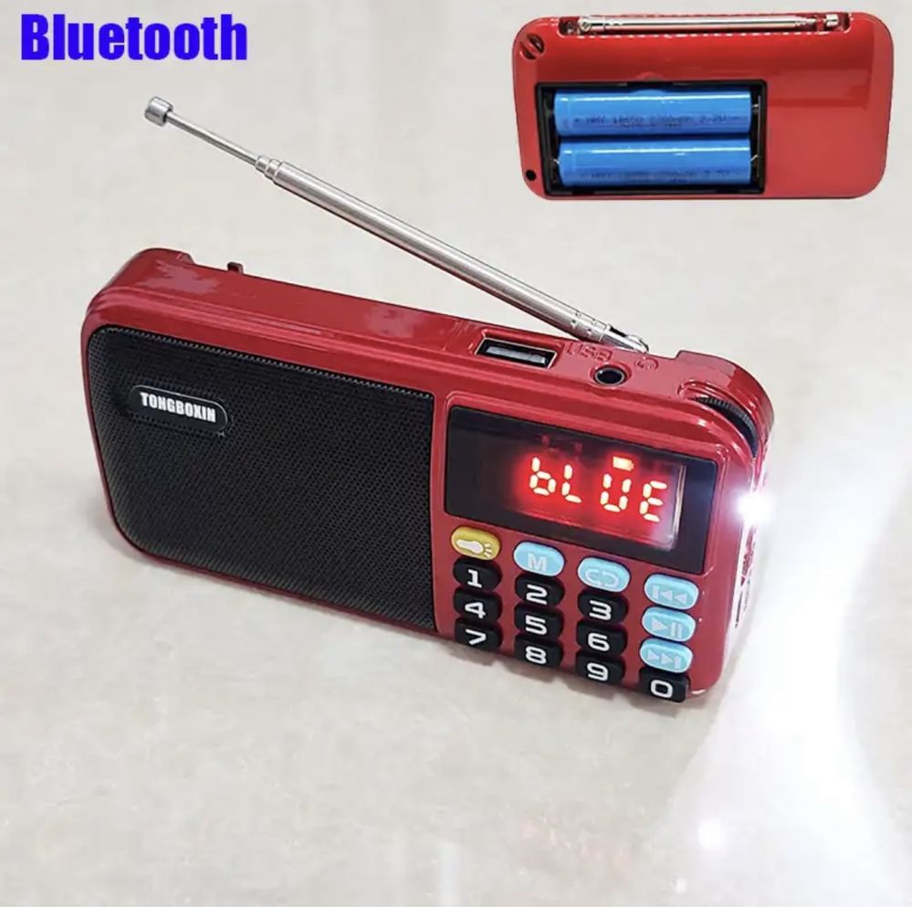 Радио fm,  радиоприемник tongboxin, колонка bluetooth