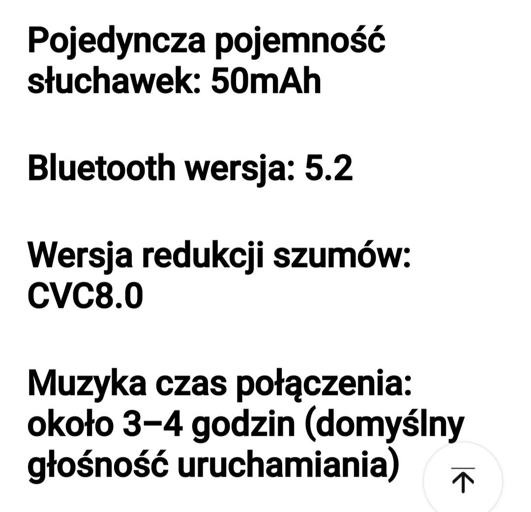 Słuchawki bezprzewodowe douszne z pawerbankiem małe